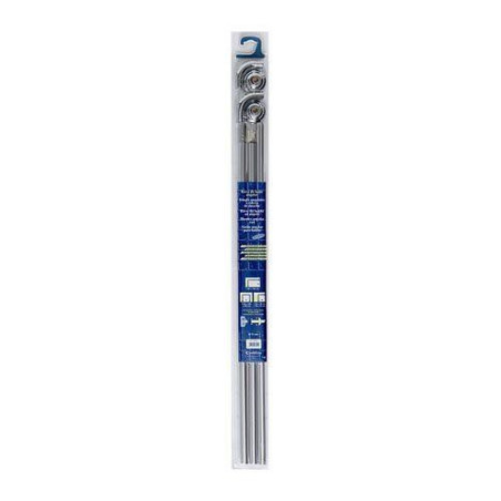 BARRA BAÑO ANGULAR ALUMINIO BRILLO BB400