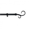KIT CORTINA 160-300 NEGRO DOBLE BACULO FK183