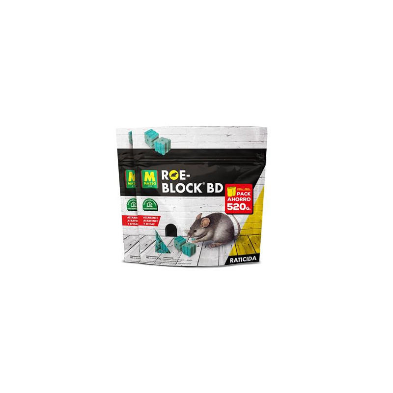 RATICIDA ROE-BLOCK 260 + 260 GR 231535 RATICIDA ROE-BLOCK 260 + 260 GR 231535