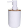 DISPENSADOR JABON BLANCO CON BAMBU 170456590