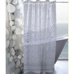 CORTINA BAÑO EVA POLIES.180X200 DROPADO ANILLAS