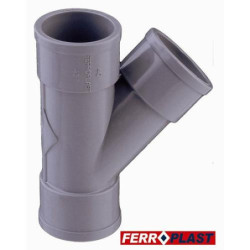 INJERTO PVC GRIS HM.-HM. 45 40 MM. 205334