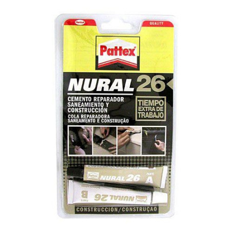 JUEGO CEMENTO ADHESIVO BLANCO 22 ML. NURAL-26