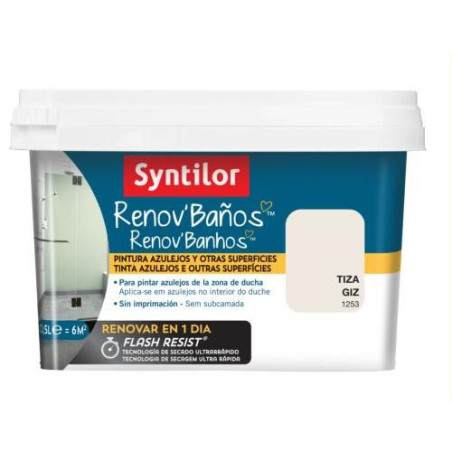 PINTURA RENOV BAÑOS 0,5L TIZA 00291940