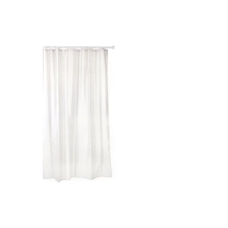 CORTINA BAÑO POLIESTER 220X200 BLANCO ANILLAS