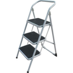 TABURETE ACERO/GOMA PLEGABLE 3 PELDAÑOS TAS-3