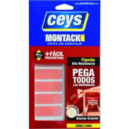 CINTA ADH.DOBLE CARA MONTACK XPRESS PRECORTADA CINTA ADH.DOBLE CARA MONTACK XPRESS PRECORTADA