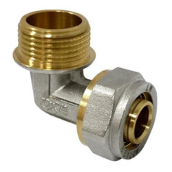 ENLACE COMPRESION CODO MULTICAPA DN16X1/2