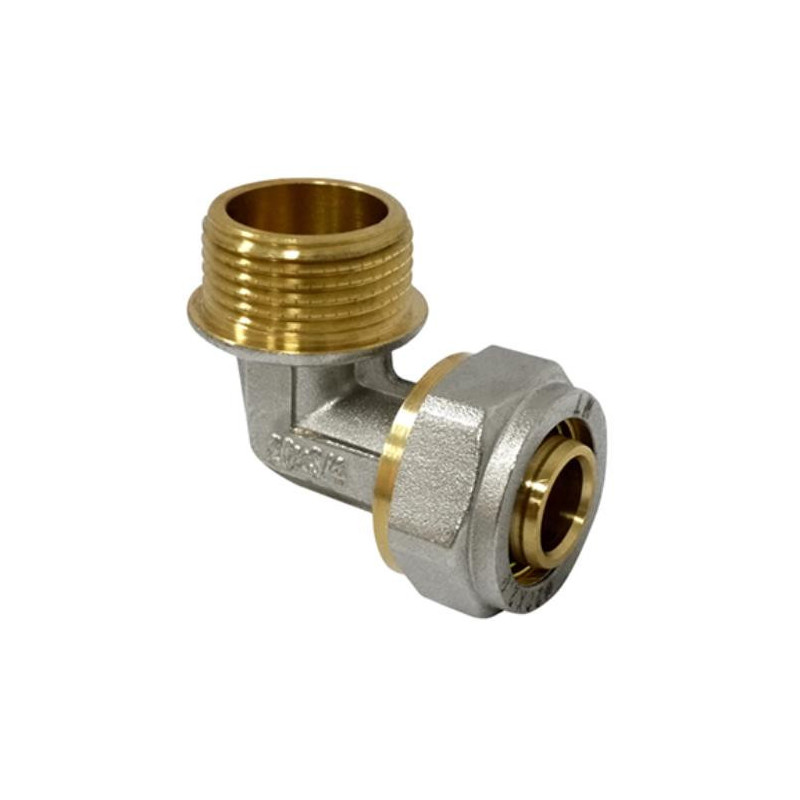 ENLACE COMPRESION CODO MULTICAPA DN25X1