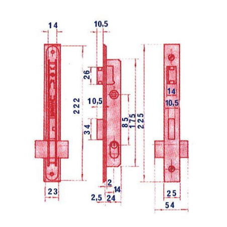 CERRADURA PUERTA METALICA 5550/14 LINCE