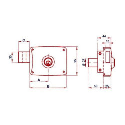 CERRADURA SOBREPONER 5124A/80 HE IZDA. LINCE