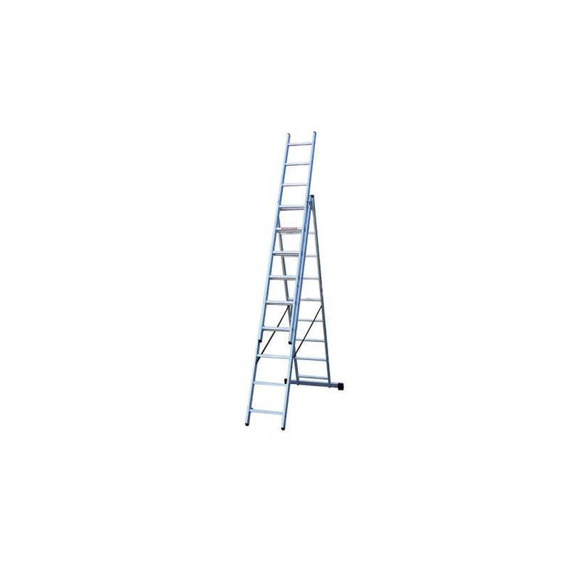 ESCALERA INDUSTRIAL ALUMINIO 3 TRAMOS 9 PELDAÑOS