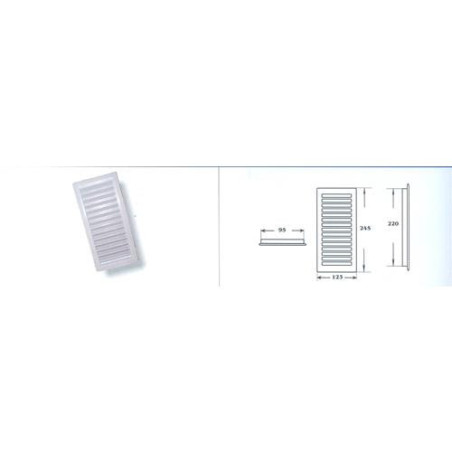 REJILLA EMPOTRAR BLANCA 24X12 R168