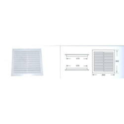 REJILLA EMPOTRAR BLANCA 17X17 R169