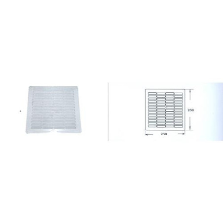 REJILLA PLANA BLANCA 20X20 R171