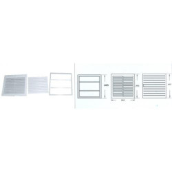 REJILLA EMPOTRAR REGULABLE BLANCA 17X17 R176