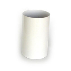 TUBO LISO 20 CM. 125 MM. ALUMINIO BLANCO