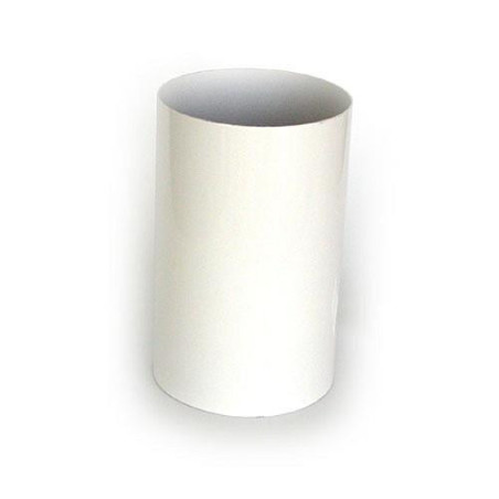 TUBO LISO 20 CM. 125 MM. ALUMINIO BLANCO
