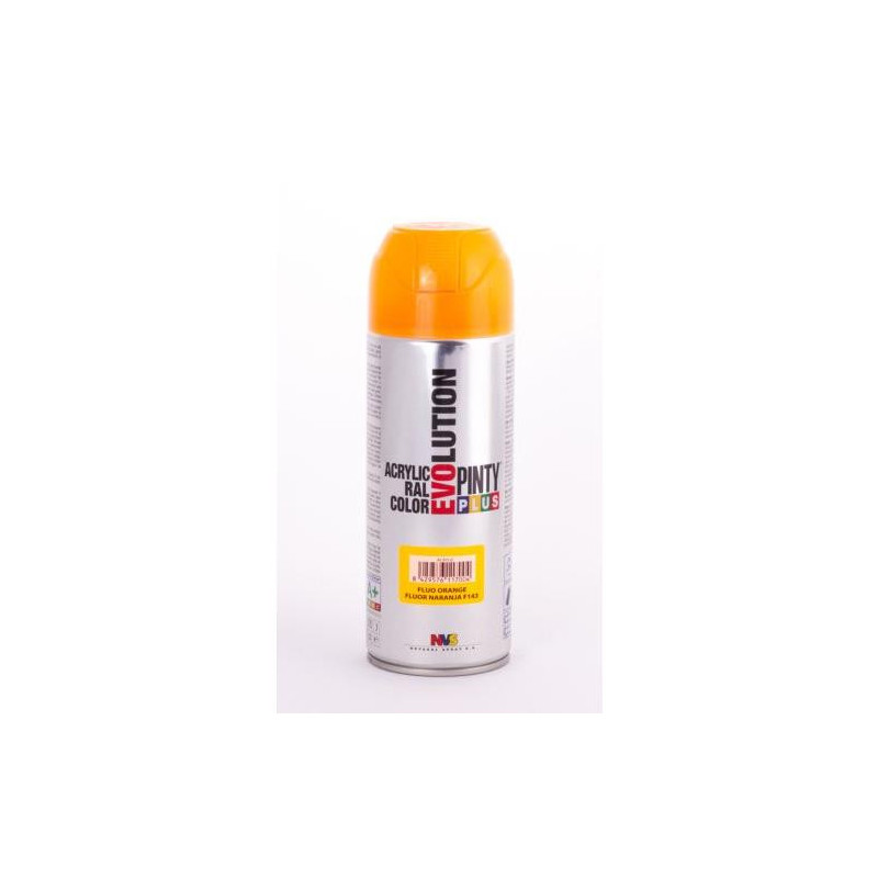 PINTURA SPRAY PINTY PLUS NARANJA FLUOR. F143 520ML PINTURA SPRAY PINTY PLUS NARANJA FLUOR. F143 520ML