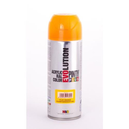 PINTURA SPRAY PINTY PLUS NARANJA FLUOR. F143 520ML PINTURA SPRAY PINTY PLUS NARANJA FLUOR. F143 520ML