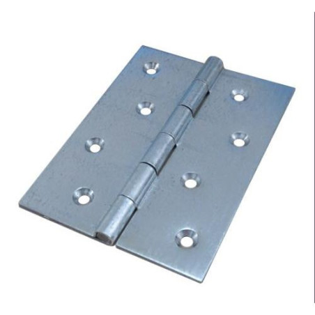 BISAGRA DOBLE HOJA GALVAN. SIN REMATE 100X70 MM. BISAGRA DOBLE HOJA GALVAN. SIN REMATE 100X70 MM.