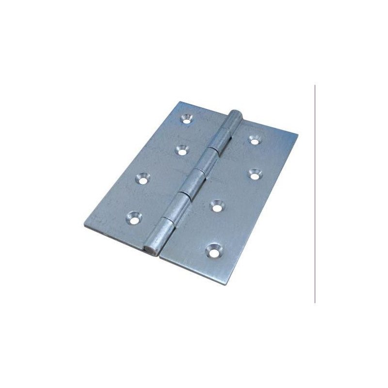 BISAGRA DOBLE HOJA GALVAN. SIN REMATE 110X80 MM. BISAGRA DOBLE HOJA GALVAN. SIN REMATE 110X80 MM.