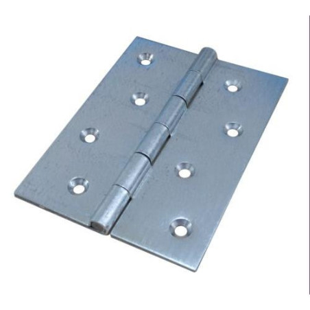 BISAGRA DOBLE HOJA GALVAN. SIN REMATE 110X80 MM. BISAGRA DOBLE HOJA GALVAN. SIN REMATE 110X80 MM.