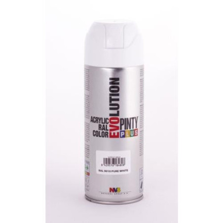 PINTURA SPRAY PINTY PLUS BCO. BRILL.RAL 9010 520ML