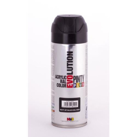 PINTURA SPRAY PINTY PLUS NEGRO MATE RAL 9005 520ML