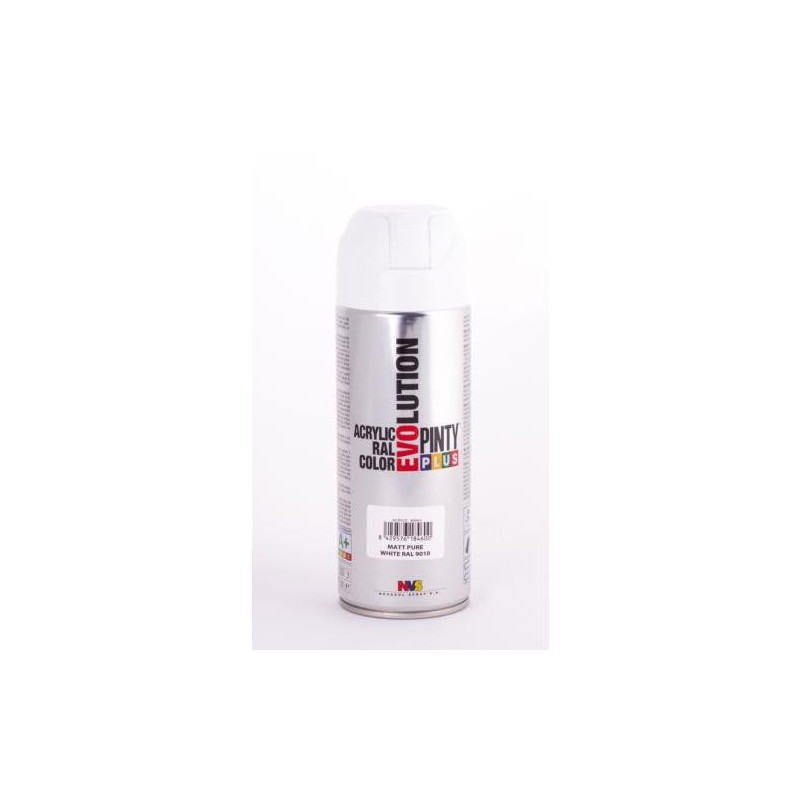 PINTURA SPRAY PINTY PLUS BLANCO MATE RAL9011 520ML