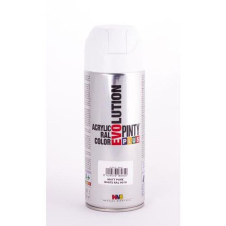 PINTURA SPRAY PINTY PLUS BLANCO MATE RAL9011 520ML