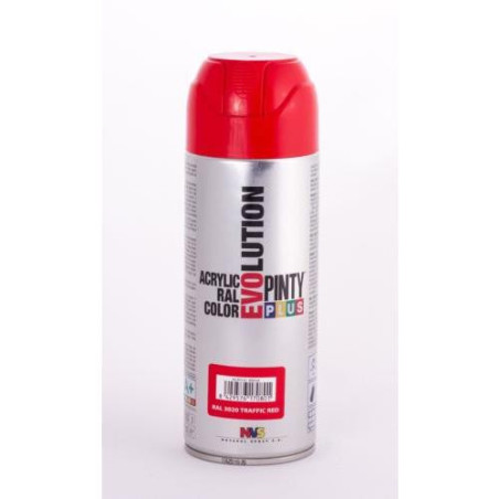 PINTURA SPRAY PINTY PLUS ROJO BRILL. RAL3020 520ML