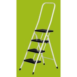 ESCALERA BARAN. ALTA HOMOL. TUBO BCO.4-PELDAÑOS