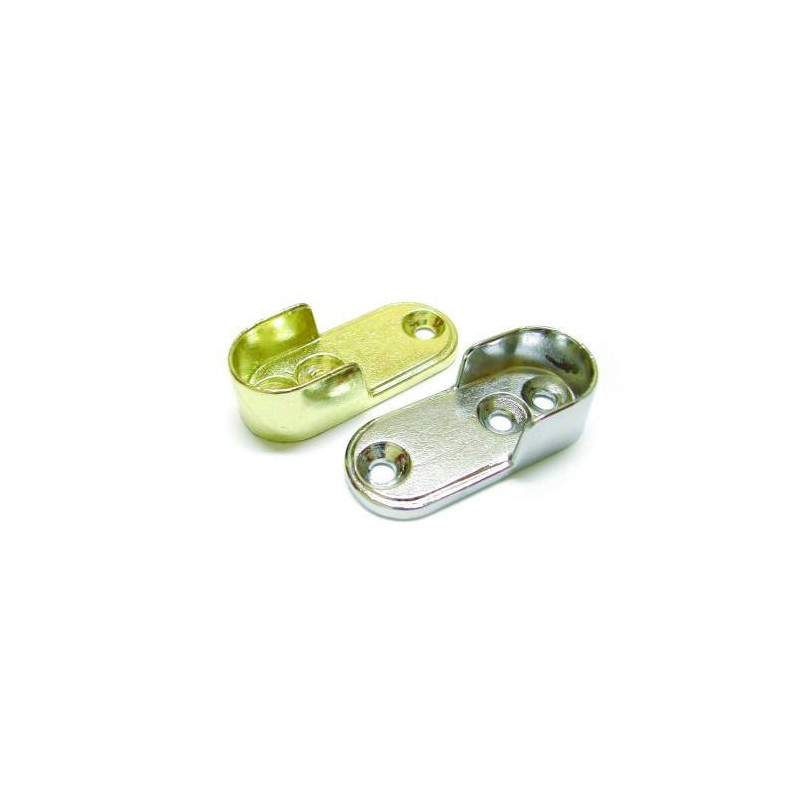 SOPORTE TUBO OVAL 15MM LATERAL NIQUEL 10605 SOPORTE TUBO OVAL 15MM LATERAL NIQUEL 10605