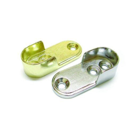 SOPORTE TUBO OVAL 15MM LATERAL NIQUEL 10605 SOPORTE TUBO OVAL 15MM LATERAL NIQUEL 10605