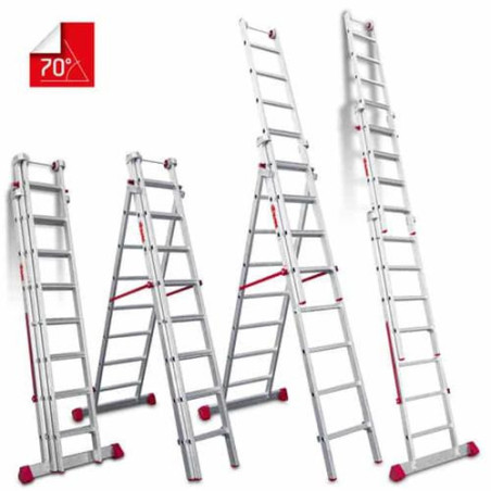 ESCALERA MULTIUSO DE TRES TRAMOS CON 8 PELDAÑOS