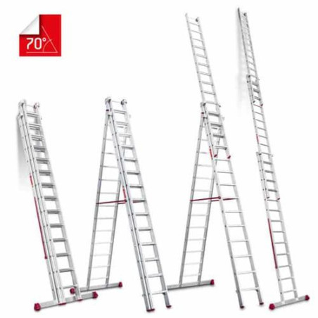 ESCALERA MULTIUSO DE TRES TRAMOS CON 14 PELDAÑOS