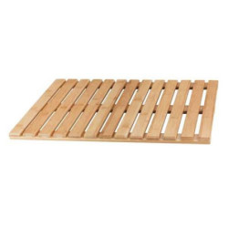 REJILLA PARA DUCHA RECTANGULAR BAMBU 60X40CM