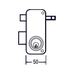 CERRADURA SOBREPONER 2556 AP 50 DCHA. MCM