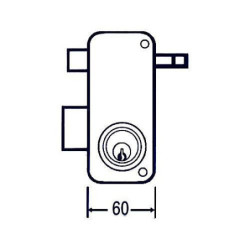 CERRADURA SOBREPONER 2556 AP 60 IZDA. MCM