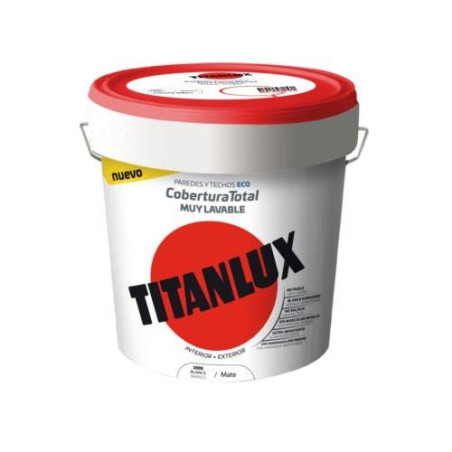 PINTURA PLASTICA COBERTURA TOTAL BLANCO MATE 15L.