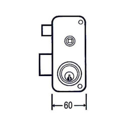 CERRADURA SOBREPONER 2556 BPR 60 IZDA. MCM
