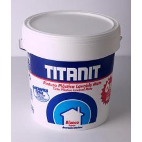 PINTURA PAREDES TITANIT INTERIOR BLANCO MATE 4L