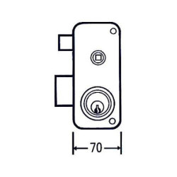 CERRADURA SOBREPONER 2556 BPR 70 DCHA. MCM