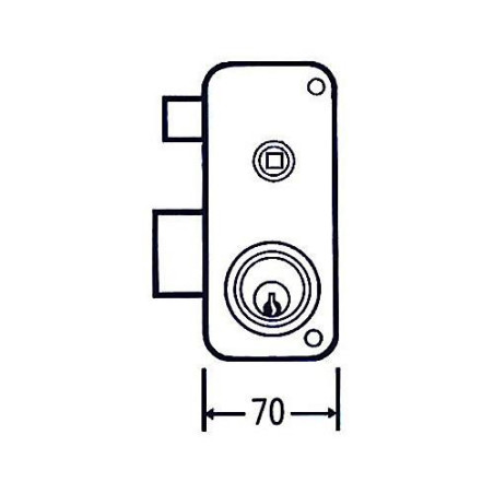 CERRADURA SOBREPONER 2556 BPR 70 IZDA. MCM