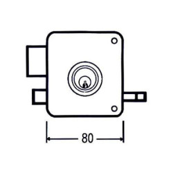 CERRADURA SOBREPONER 2525 PR 80 DCHA. MCM