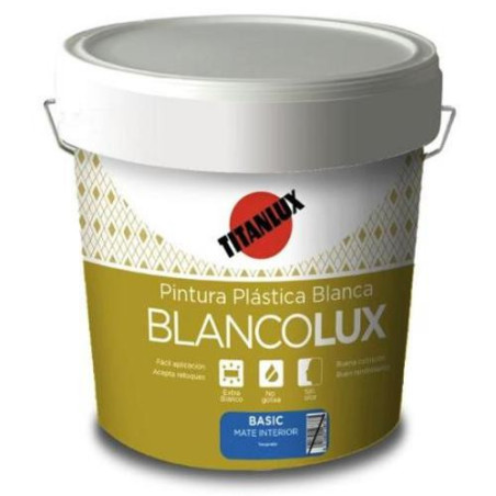 PINTURA PLASTICA BLANCOLUX INT/EXTERIOR MATE 5KG.