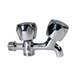 GRIFO LAVADORA DOBLE VOLANTE METAL CR. 1/2 BL