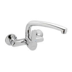 GRIFO K8 FREGADERO MURAL 15CM MONOMANDO CROMADO