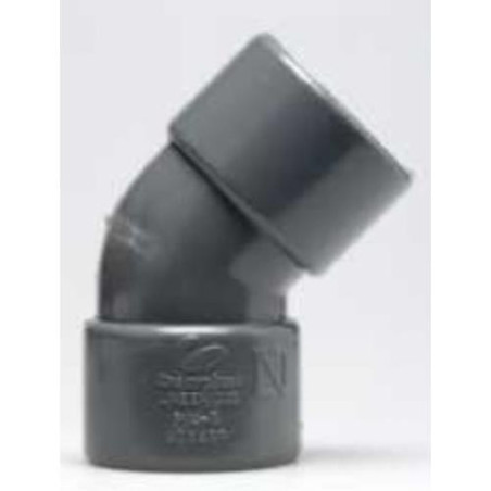 ENLACE CODO 45 HEMBRA PVC EVACUACION 32MM